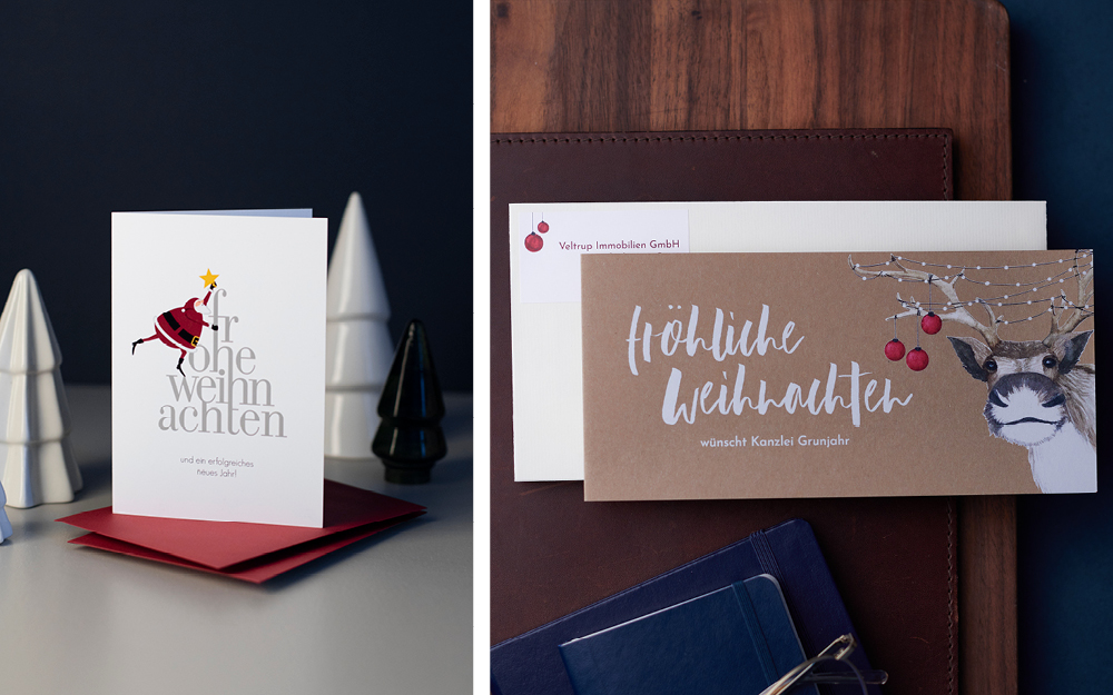 Ausgefallene Weihnachtskarten für Ihre Geschäftspartner